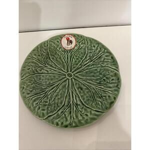 8” San Raphael Bordallo Pinheiro Green Cabbage Plate